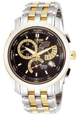 Citizen Men's round dial with two tone bracelet watch