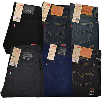 Levi's Levis 510 Jeans Skinny Fit Mens Denim Rinsed Dark Blue Limited Edition