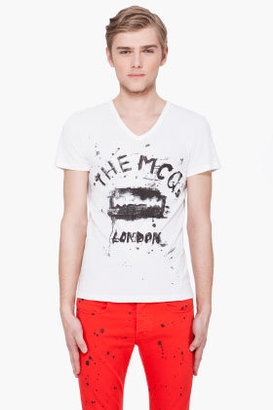 McQ White Razor Print T-Shirt