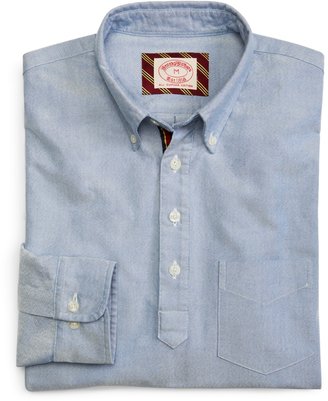 Brooks Brothers Solid Oxford Popover Sport Shirt