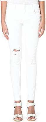Whistles Distressed skinny mid-rise jeans