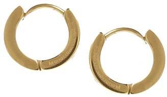 Maria Francesca Pepe Encrusted Gold Hoop Earrings