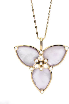 Elizabeth Showers Mariposa Amethyst/Mother-of-Pearl Pendant Necklace
