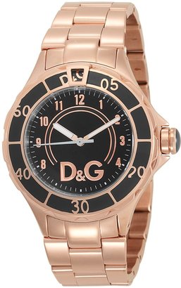 D&G 1024 D&G Dolce & Gabbana Dolce & Gabbana Women's Anchor DW0660 Rose-Gold Stainless-Steel Quartz Watch with Black Dial