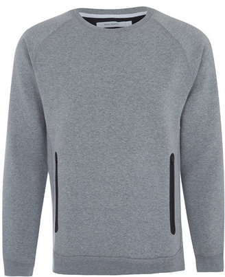 Norse Projects Grey Neoprene Scuba Zip Sweatshirt