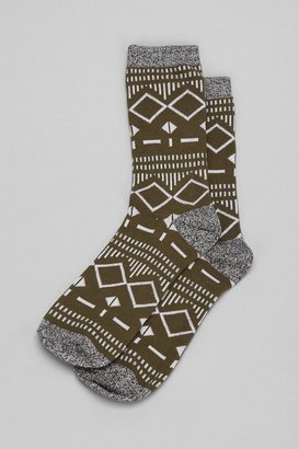 Urban Outfitters Grey Geo Pattern Sock