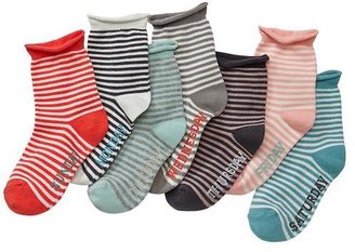Gap Stripe days-of-the-week socks (7-pack)