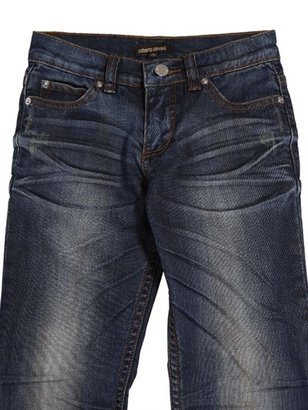 Roberto Cavalli 5 Pocket Washed Stretch Denim Jeans