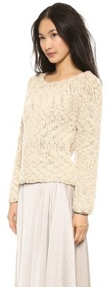 L'Agence Hand Knit Pullover Sweater