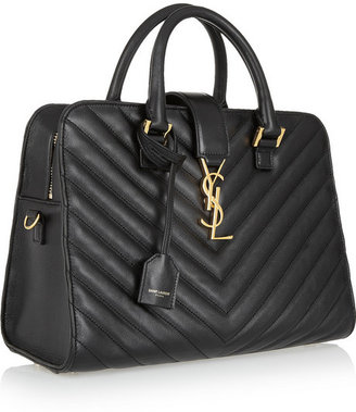 Saint Laurent Monogramme Cabas small quilted leather tote