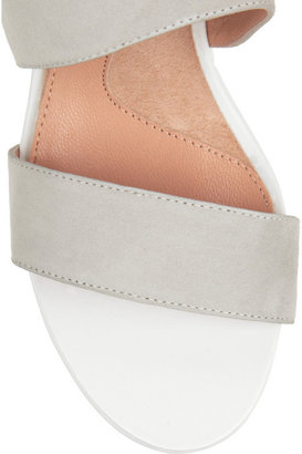Robert Clergerie Old Robert Clergerie Bambin suede and leather wedge sandals