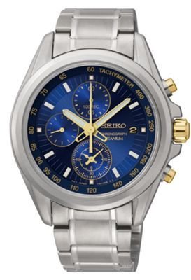 Seiko Men's titanium chronograph watch