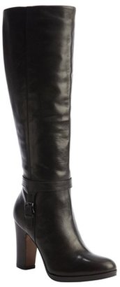 Pour La Victoire black leather buckle detail side zip 'Isabeli' boots