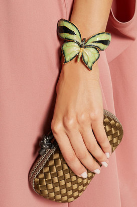 Valentino Enameled gold-tone butterfly cuff