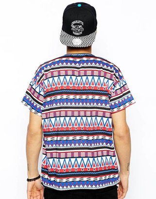 American Apparel Oversize T-Shirt With Aztec Print