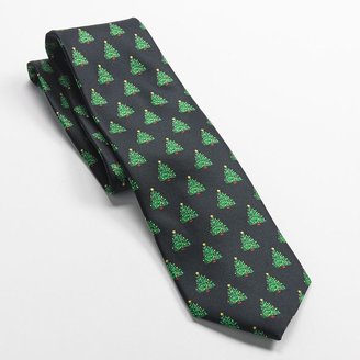 Noël trees and candy canes contrast tie