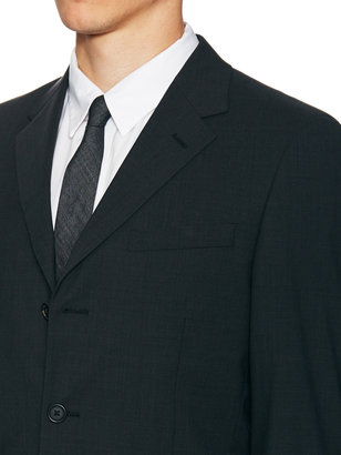 Prada Micro Plaid Three-Button Wool Suit