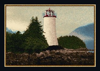 Milliken Fall Seasonal Cape Lighthouse Novelty Rug 3'10" x 5'4"