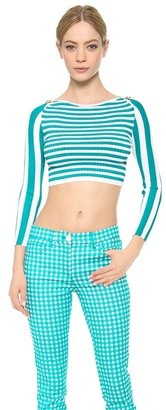 Versace Striped Cropped Sweater