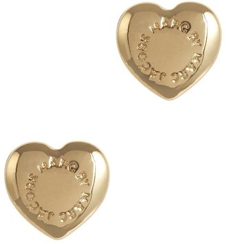Marc by Marc Jacobs Gold tone heart stud earrings