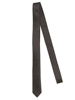 Christian Dior 4cm Micro Silk Jacquard Striped Tie