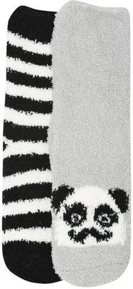 M&Co Panda moustache socks two pack