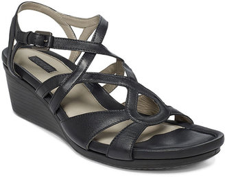 Ecco Touch 45 Cross Strap Wedge Sandals
