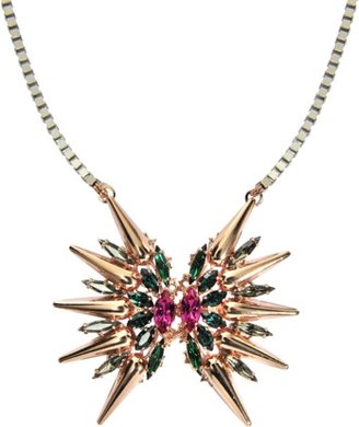 Anton Heunis Crystal Butterfly Spike necklace