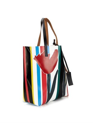 Marni Printed PVC and leather tote