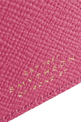 Smythson Panama textured-leather cardholder