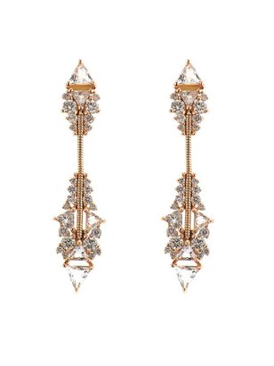 Rosegold FERNANDO JORGE Diamond, topaz & rose-gold earrings