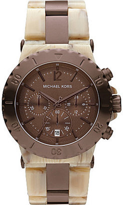 Michael Kors MK5596 horn-effect resin chronograph watch