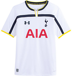 Under Armour Junior Tottenham Hotspurs Short Sleeve 2014/2015 Home Shirt, White