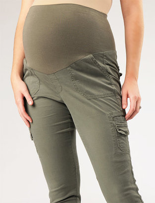 A Pea in the Pod Secret Fit Belly® Twill Cargo Pockets Slim Leg Maternity Pants