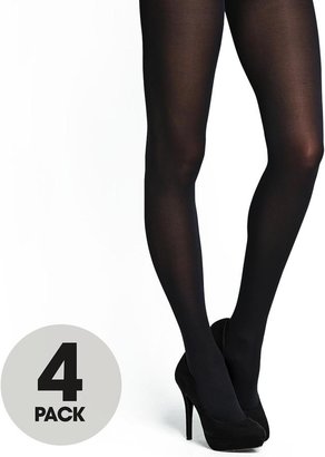 Pretty Polly 60 Denier Opaque Tights (4 Pack)