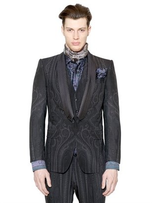 Etro Paisley Cool Wool Jacquard Tuxedo Jacket