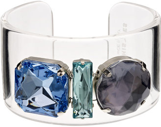 Whistles Wide Gem Clear Resin Cuff