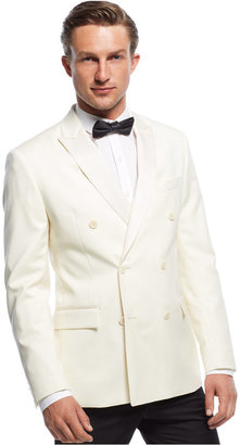Ryan Seacrest Distinction Off-White Double-Breasted Dinner Jacket