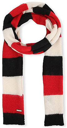 Diesel K-Bech striped scarf Red
