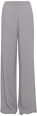 French Connection Emmeline Crepe Flared Trousers, Grey Otter