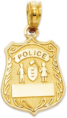 Macy's 14k Gold Charm, Police Badge Charm