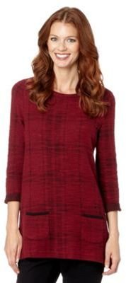 The Collection Red long sleeved check tunic