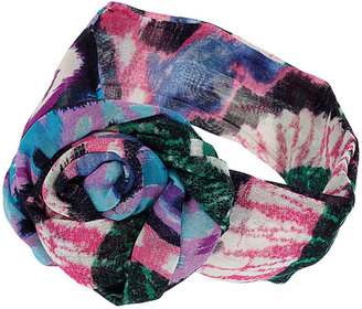 Topshop Freedom at 100% fabric. Tie dye effect fabric wire hair band with detail on front and wire in the band for shaping, width 9cm.