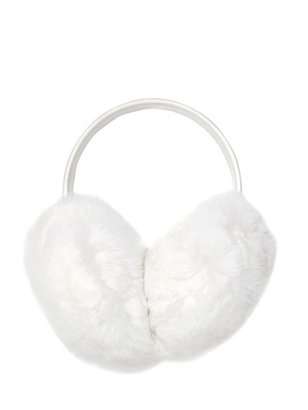 Christian Dior Leather And Rex Ear Muffs