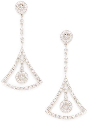 Eternally Beautiful Pave Diamond Drop Earrings