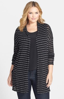 Olivia Moon Two Pocket Open Front Cardigan (Plus Size)