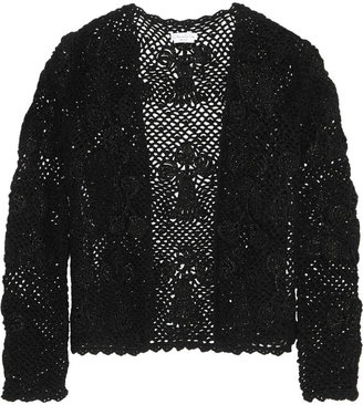 Oscar de la Renta Metallic crocheted jacket