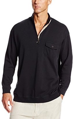 Cubavera Men's Big-Tall 1/4 Zip Pullover Sweater