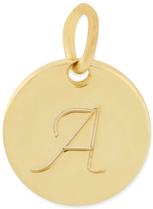 Anna Lou Gold plated small A disk charm