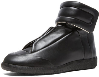 Maison Martin Margiela 7812 Maison Martin Margiela Future Leather High Tops in Black
